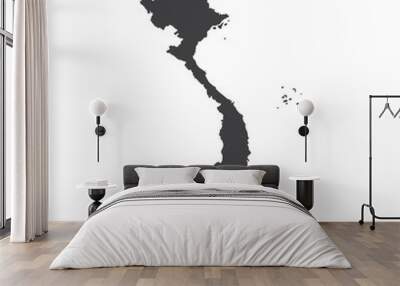 Socialist Republic of Vietnam map silhouette Wall mural