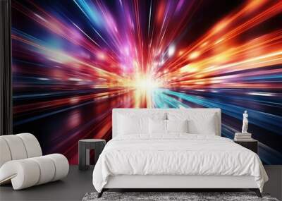 colorful speed lines abstract background Wall mural