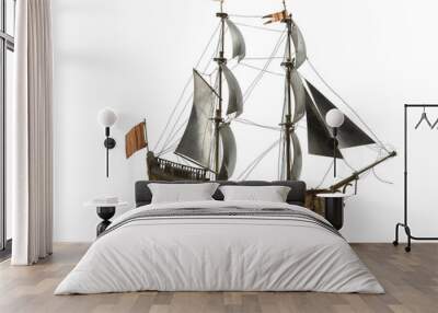 Antique model sailing ship Wall mural