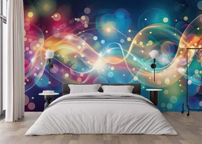 Modern abstract background with light flow effects Wall mural