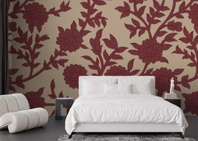 traditional Indian paisley pattern on      background Wall mural