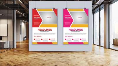 Creative vector business brochure, flyer, magazine cover & poster template. 2 page flyer design. Modern flyer design. Wall mural