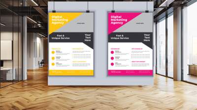 Digital Marketing Agency Corporate Flyer Design Vector Template
 Wall mural