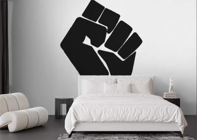 Black Lives Matter Icon. Strong Hand Symbol. Vector Illustration Wall mural