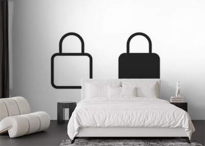 Lock icon isolated on white background. Padlock symbol modern, simple, vector, icon for website design, mobile app, ui. Vector Illustration Wall mural