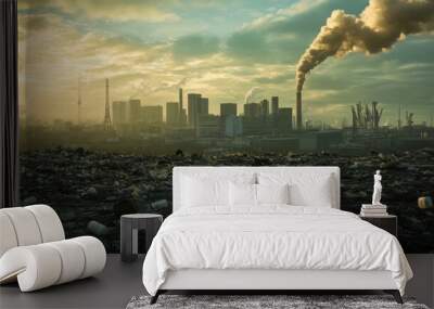 Pollution and Industrial Landscape Wall mural