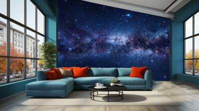 Night sky with Milky Way flowing through it milky way that perfo Wall mural