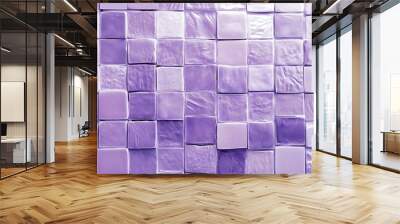 Pale purple mosaic tiles textured background Wall mural