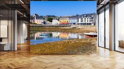 Camaret-sur-Mer, the harbor with typical houses and boats, beautiful french city in Brittany Wall mural