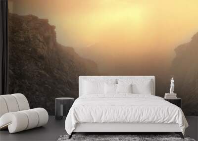 Magnificent sunrise at the mythical Mount Olympus in Greece Wall mural