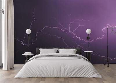 Storm and lightning at night II., abstract Wall mural