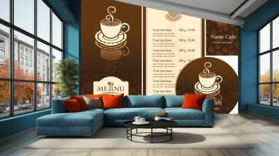 corporate identity for the cafe menu Wall mural