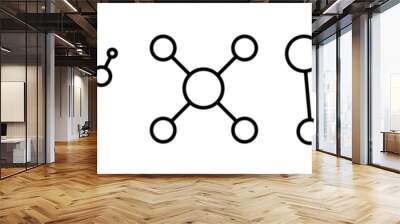 Structure and Substance molecule. Collection of modern molecule outline icons. Molecule or formula icon. Wall mural