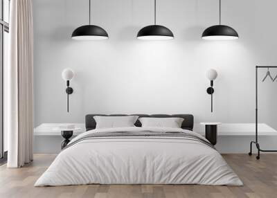 Black ceiling lamps. Vector Wall mural