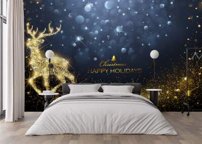 Christmas Magic Deer Wall mural