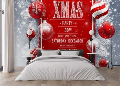 Christmas Party design Wall mural