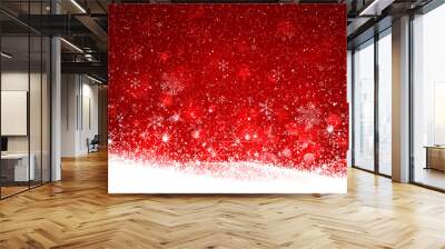 Christmas Red Background Wall mural