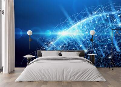 Global network background Wall mural