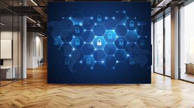 Global network security Wall mural