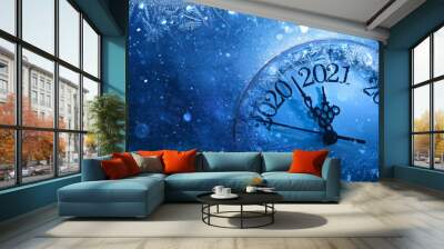 Happy New Year 2021. Winter Celebration Wall mural