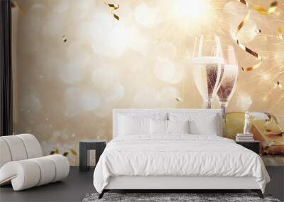 New years eve celebration background Wall mural