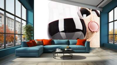 Red wine isolated on white Wall mural