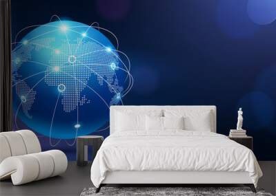 World map network Wall mural