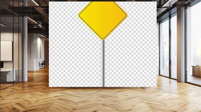 metal road sign isolated blank for you Wall mural