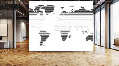 world map line design vector illustration. modern world concept isolated white background Wall mural