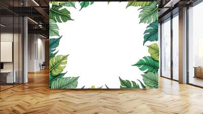 A green leafy frame Wall mural