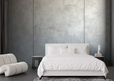 Large empty room with a grey wall and a grey floor Wall mural