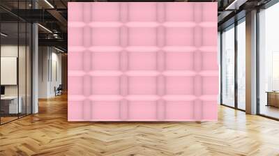 3d rendering. seamless sweet soft pink color tone grid square art pattern tile for any design wall background. Wall mural