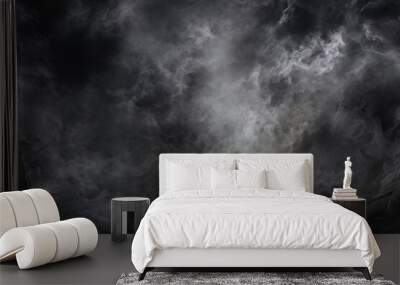 Black smoke background texture for horror theme design Wall mural