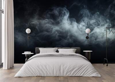 Black smoke background texture for horror theme design Wall mural