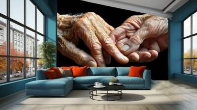 photo of two holding hands Wall mural