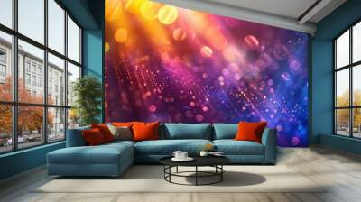 A symphony of vibrant colors and luminous light creating an inspiring and energizing atmosphere Wall mural