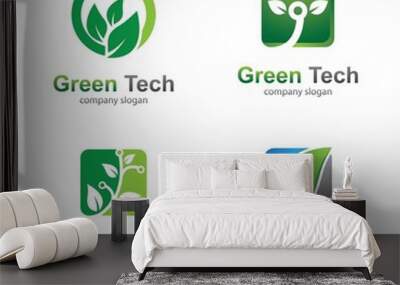 Green technology vector icon Wall mural