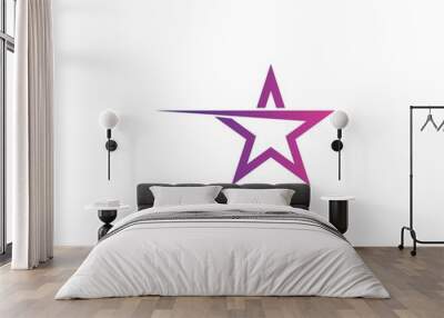 Star logo illustration Wall mural