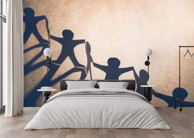 Human Chain Paper Wall mural