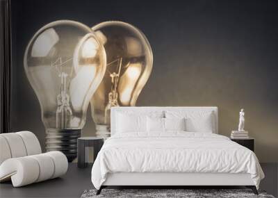 two light bulbs Wall mural