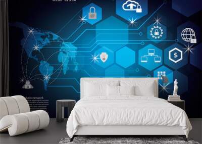 Infographics  concept Cyber security icons for web. Premium quality design web graphics icons elements. Cyber security technology concepts Wall mural