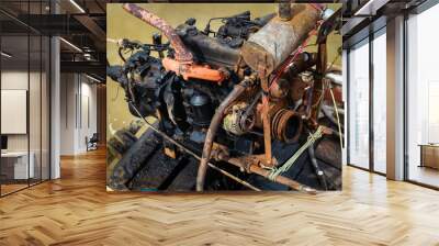 old boat engine rusted Wall mural