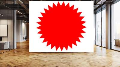 red star label Wall mural