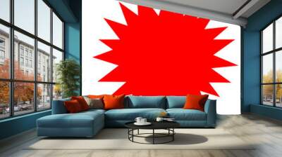 red star label Wall mural