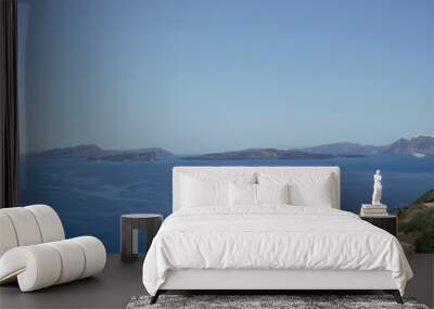 Beautiful sea view of the cliff of Santorini  Wall mural