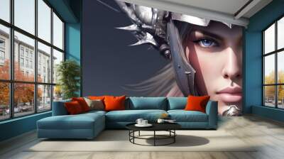 Fantasy art female game character design, generative ai Wall mural