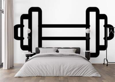 Fitness weight instrument to gain strength and muscles - Flat icon symbol Wall mural