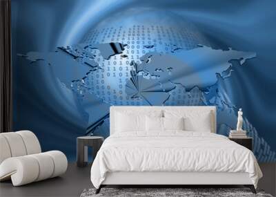 global business world map Wall mural