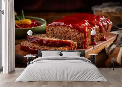 meatloaf with bbq sauce product image Wall mural