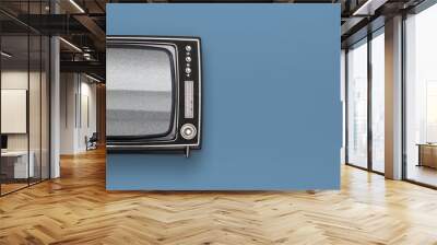 Retro black and white television header Wall mural